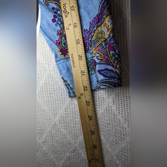 Talbots Paisley Cotton Button Front Shirt‎ - Swirly Paisley Size 1X - Picture 11 of 11